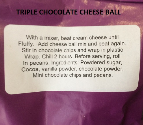 TRIPLE CHOCOLATE CHEESE BALL
